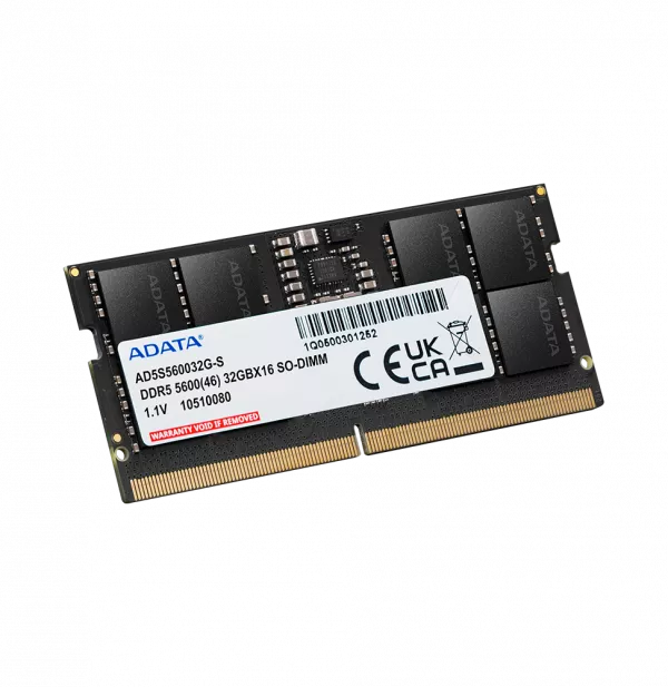 Barrette mémoire ADATA SO-DIMM 32GB DDR5-5600MHz - PC Portable (AD5S560032G-S)