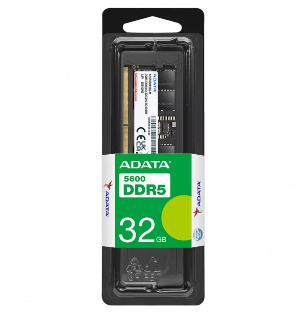 Barrette mémoire ADATA SO-DIMM 32GB DDR5-5600MHz - PC Portable (AD5S560032G-S)