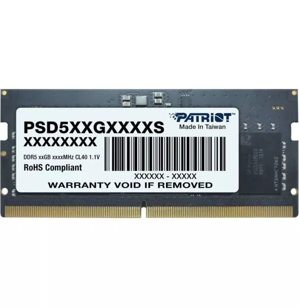 Barrette mémoire Patriot Signature 8GB SO-DIMM DDR5 5600 MHz CL46 - PC Portable (PSD58G560041S)