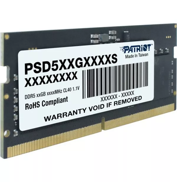 Barrette mémoire Patriot signature line 16GB SO-DIMM DDR5 5600 MHz CL46 - Pc Portable (PSD516G560081S)