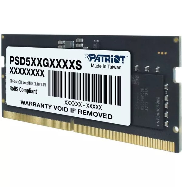Barrette mémoire Patriot signature line 32GB SO-DIMM DDR5 5600 MHz CL46 - Pc Portable (PSD532G56002S)