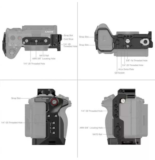 Cage pour caméra SmallRig 4183B compatible avec les modèles Sony FX30 et FX3 (6941590020990)
