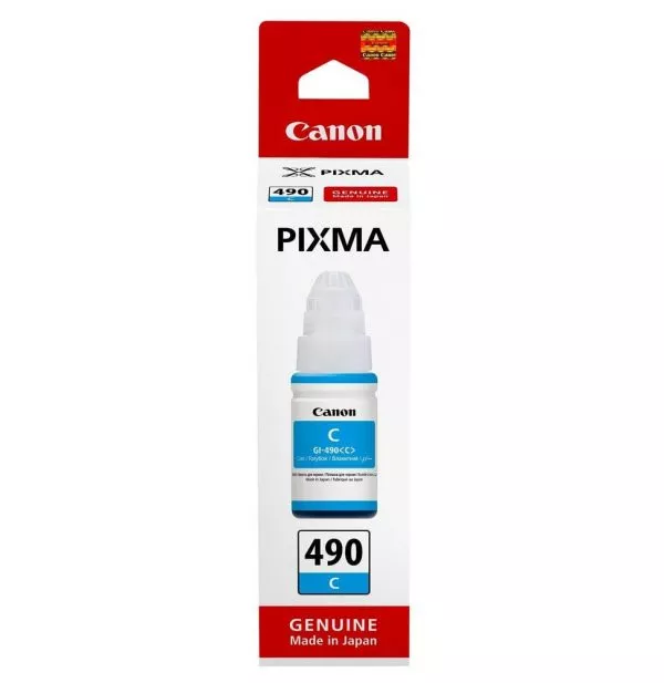 Canon GI-490 C Cyan - Bouteille d'encre Canon d'origine (0664C001AC)