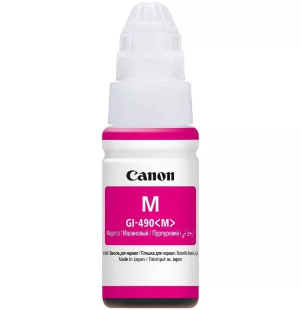 Canon GI-490 M Magenta - Bouteille d'encre Canon d'origine (0665C001AC)