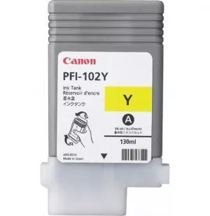 Canon PFI-102 Jaune - Cartouche d'encre Canon d'origine (0898B001AA)