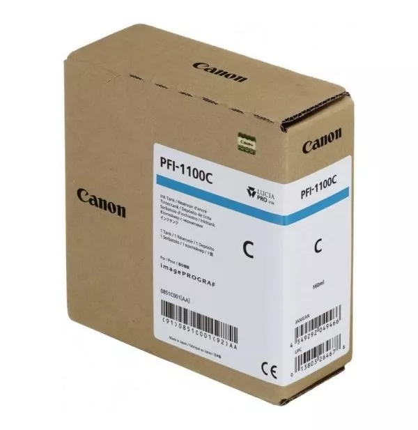 Canon PFI-1100C Cyan - Cartouche d'encre Canon d'origine (0851C001AA)