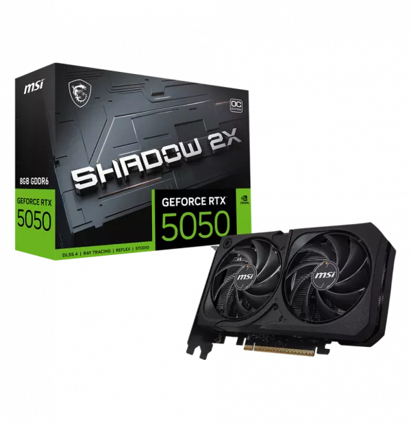 Carte Graphique MSI GeForce RTX 5050 8G SHADOW 2X OC (912-V538-006)