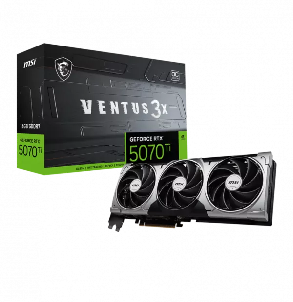Carte Graphique MSI GeForce® RTX 5070 Ti 16G VENTUS 3X OC (912-V531-083)