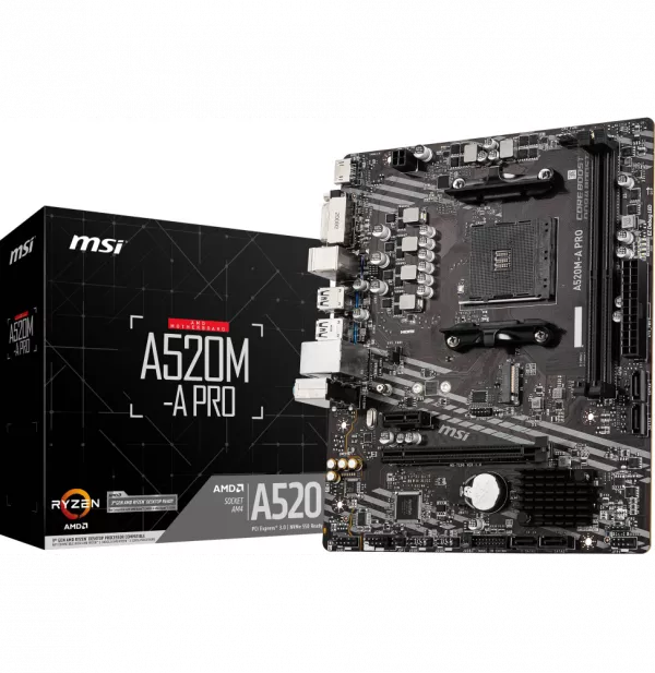Carte Mère MSI A520M-A PRO AM4 Micro-ATX (911-7C96-044)