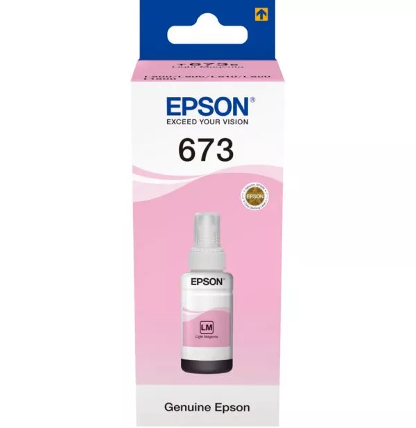 Epson 673 LM (T6736) Magenta Clair - Bouteille d'encre Epson d'origine (C13T67364A)