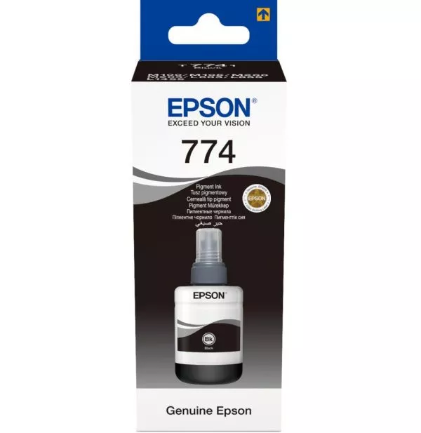 Epson 774 BK (T7741) Noir - Bouteille d'encre Epson d'origine (C13T77414A)