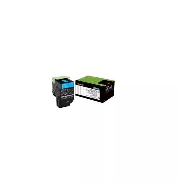 Cartouche de toner Cyan LEXMARK Return Program 1000 pages (70C80C0)