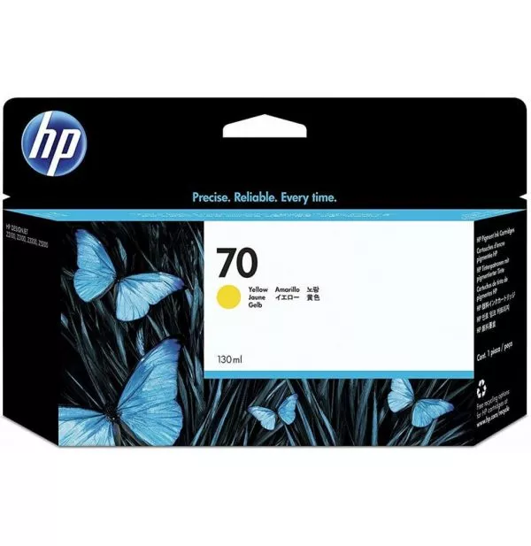 HP 70 Jaune - Cartouche d'encre HP d'origine (C9454A)