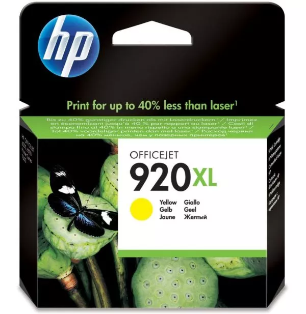 HP 920XL Jaune - Cartouche d'encre grande capacité HP d'origine (CD974AE)