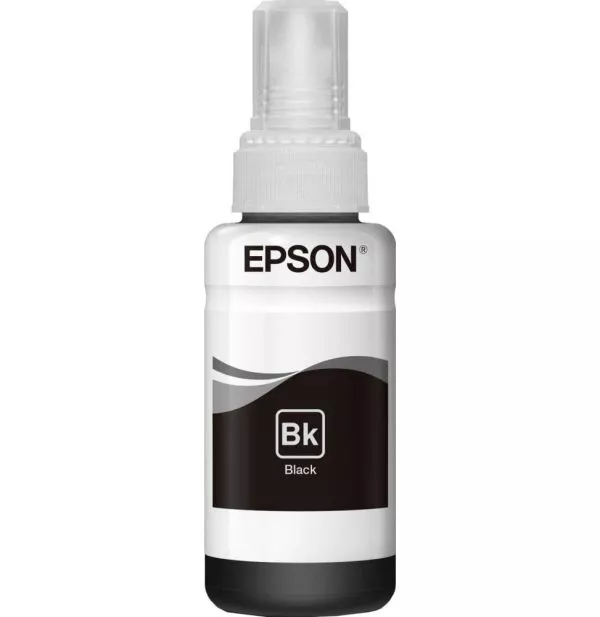 Epson 664 BK (T6641) Noir - Bouteille d'encre Epson d'origine (C13T66414A)