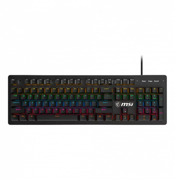 Clavier gaming rétroéclairé mécanique MSI FORGE GK300 BLUE - AZERTY