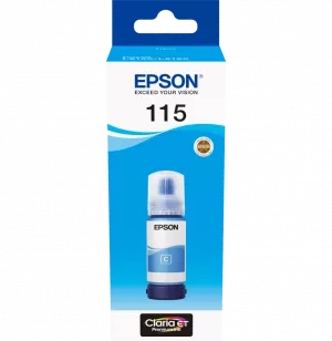 Epson 115 Cyan - Bouteille d'encre Epson EcoTank d'origine (C13T07D24A)