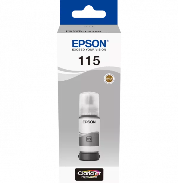 Epson 115 Gris - Bouteille d'encre Epson EcoTank d'origine (C13T07D54A)