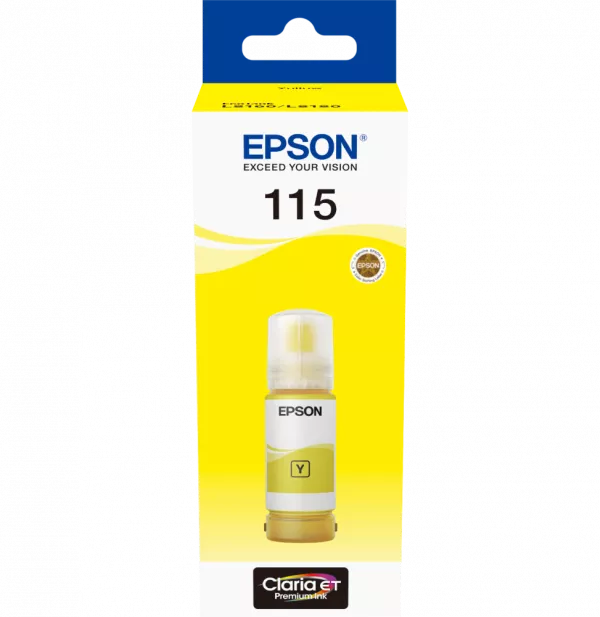 Epson 115 Jaune - Bouteille d'encre Epson EcoTank d'origine (C13T07D44A)