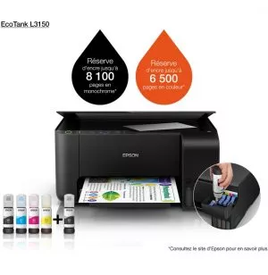 Epson EcoTank L3150 Imprimante à réservoirs rechargeables (C11CG86407)