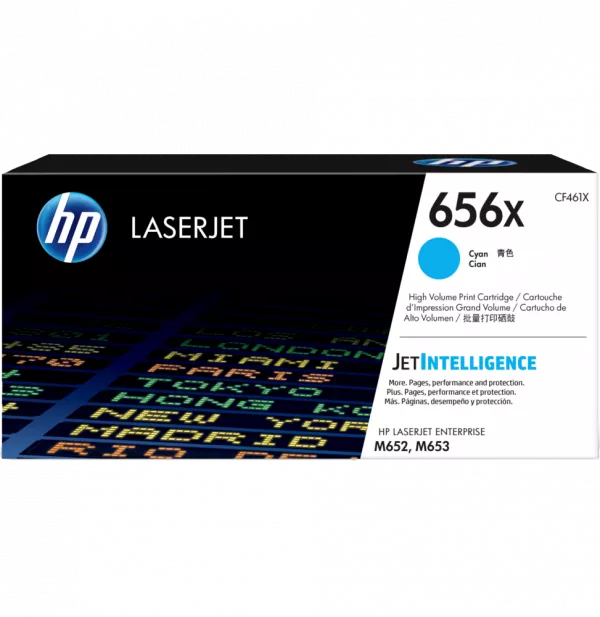 HP 656X Toner cyan LaserJet authentique grande capacité 656X Toner cyan HP LaserJet authentique grande capacité (CF461X)