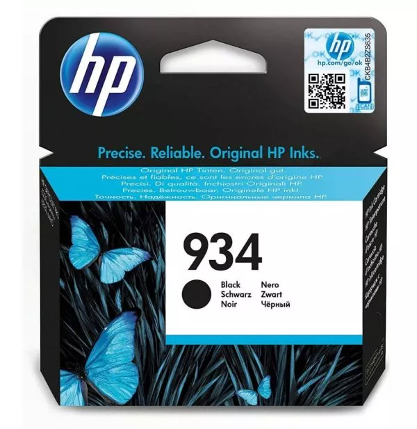 HP 934 Noir - Cartouche d'encre HP d'origine (C2P19AE)