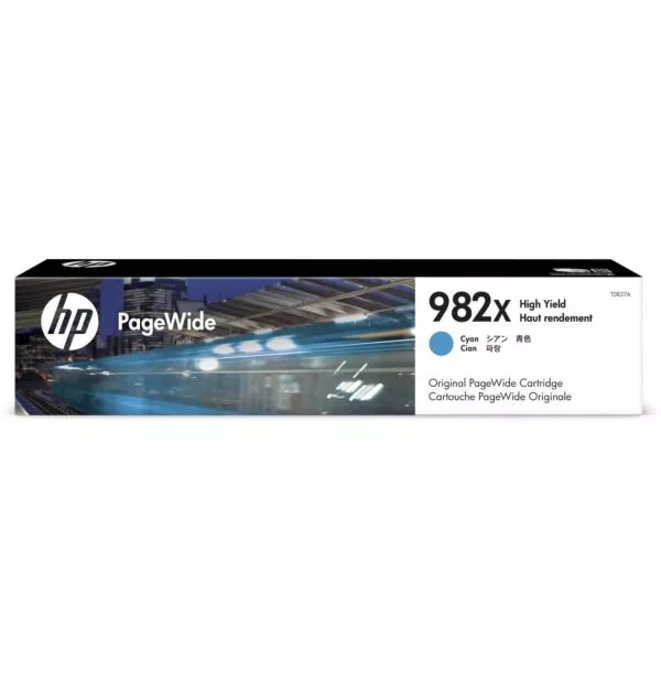 HP 982X Cyan - Cartouche d'encre grande capacité HP d'origine (T0B27A)
