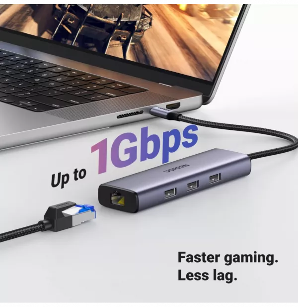 HUB Ugreen Revodok 1061 USB-C 6 en 1 Supporte PD (Power Delivery) 100W Recharge (15598)