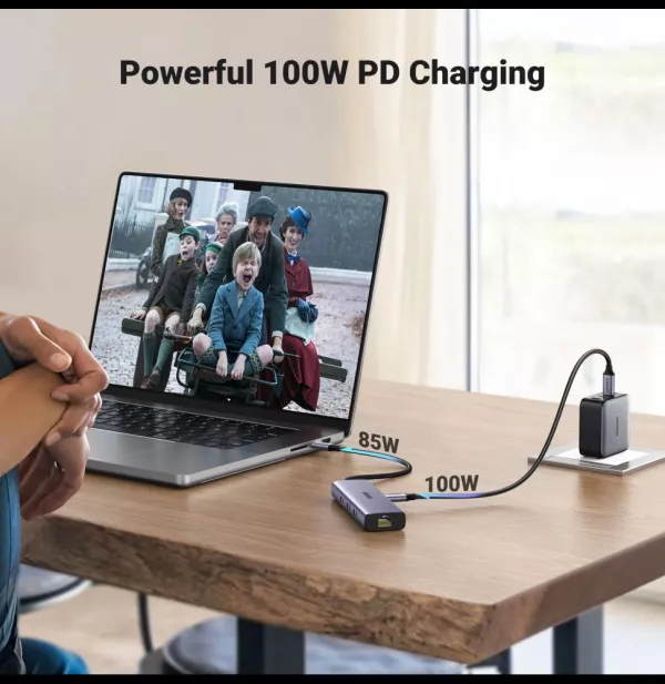 HUB Ugreen Revodok 1061 USB-C 6 en 1 Supporte PD (Power Delivery) 100W Recharge (15598)