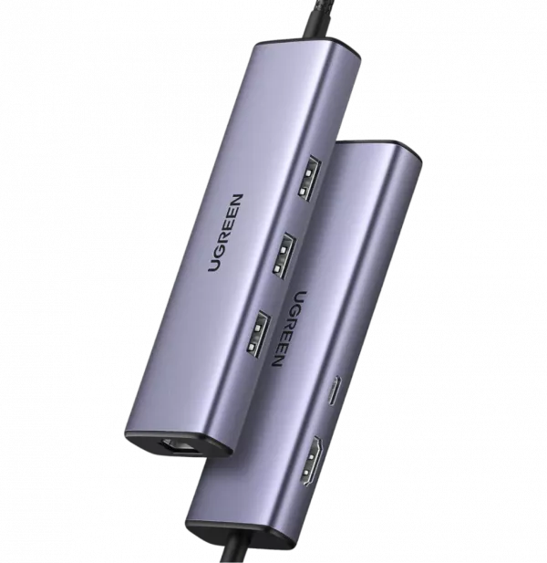 HUB Ugreen Revodok 1061 USB-C 6 en 1 Supporte PD (Power Delivery) 100W Recharge (15598)