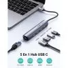 Hub USB-C Ugreen 5 en 1 Supporte PD (Power Delivery) 100W Recharge (10919)