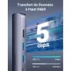 Hub USB-C Ugreen 5 en 1 Supporte PD (Power Delivery) 100W Recharge (10919)