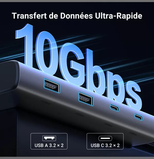 Hub USB-C Ugreen Revodok 8 en 1 (35625)
