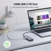 HUB Ugreen USB-C 7 en 1 Supporte PD (Power Delivery) 100W Recharge (90568)
