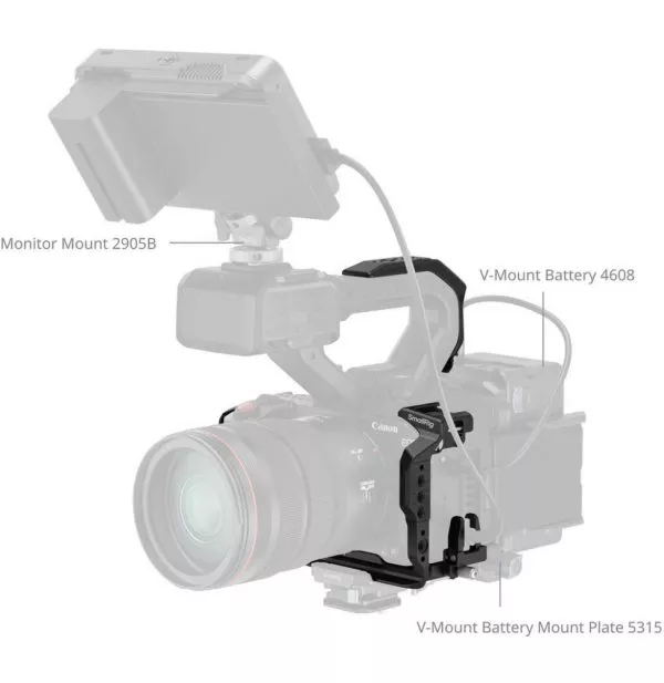 Kit cage SmallRig 5657 pour Canon EOS C50 avec extension de poignée XLR (6941590026466)