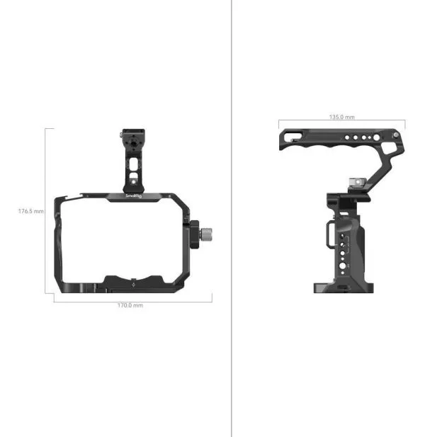 Kit de cage de base SmallRig 3668B pour certains appareils photo de la série Sony Alpha (6941590009728)