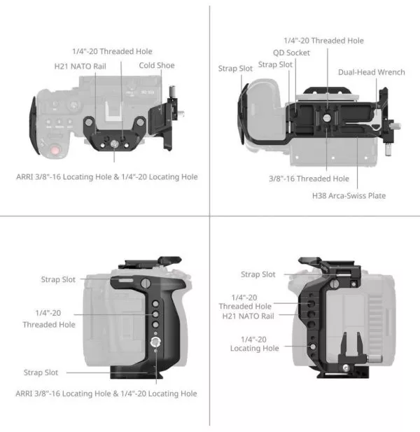 Kit de cage de base SmallRig pour Canon EOS C50 (6941590026459)