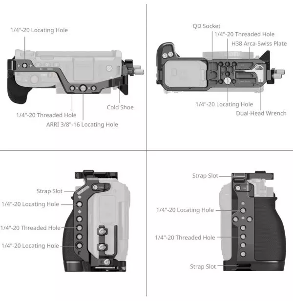 Kit de cage de caméra SmallRig Advanced pour Nikon ZR (6941590024721)