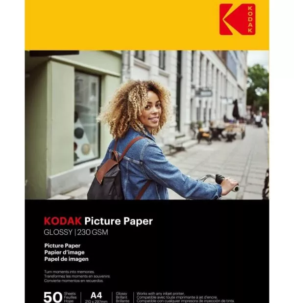Kodak Papier Photo Brillant Pack 50 feuilles 230g (926798912670)