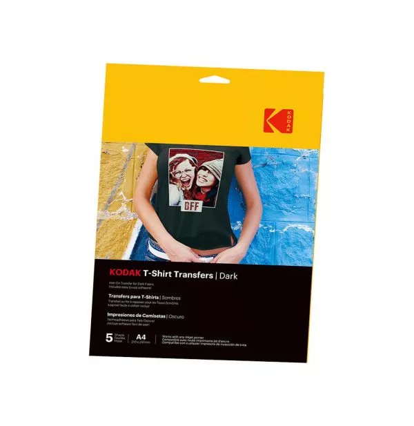 Kodak Papier Transfert Textiles Fancés T-Shirt - Pack 5 feuille (850033510553)
