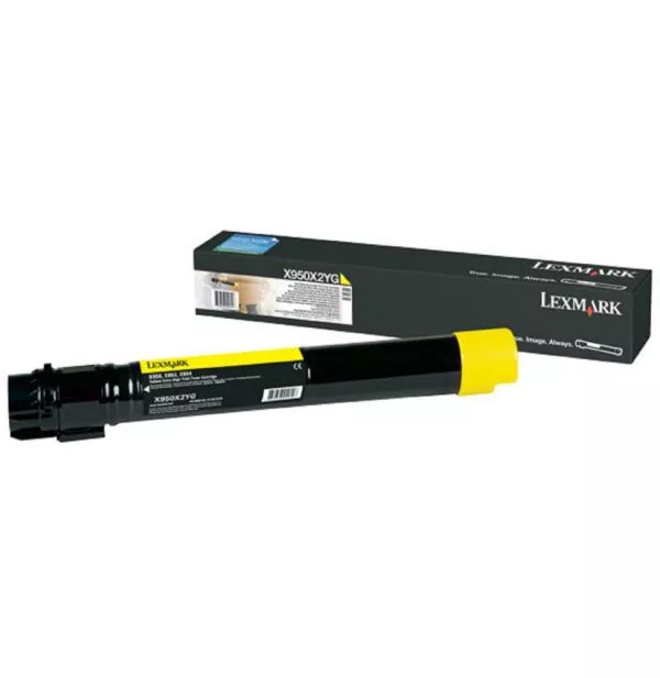 Lexmark X950/952/954 Jaune - Cartouche de toner d'origine (X950X2YG)