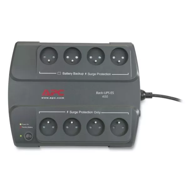 Onduleur Off-line APC Back-UPS BE400-FR - 240 W / 400 VA - 8 prises FR