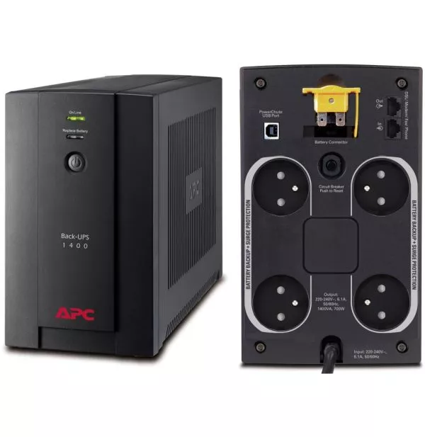 Onduleur Line-Interactive APC BACK-UPS BX1400U-FR - 700 W / 1400 VA - 4 prises FR