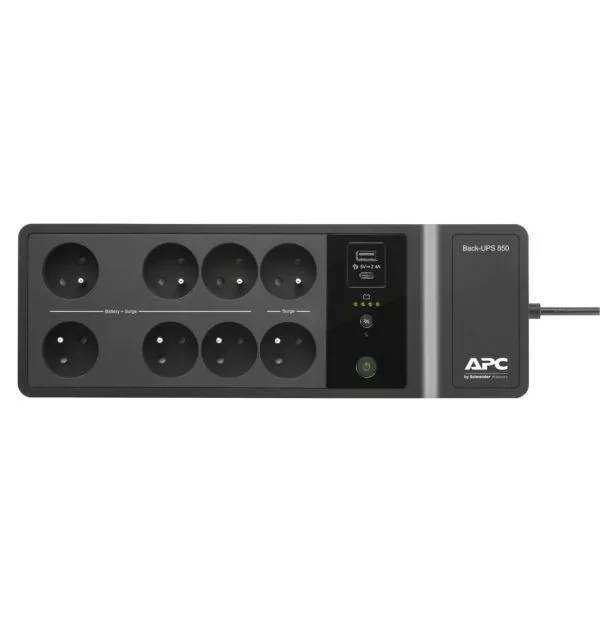 Onduleur Off-Line APC Back-UPS BE850G2-FR - 520 W / 850 VA - 8 prises FR + USB Type-C et A