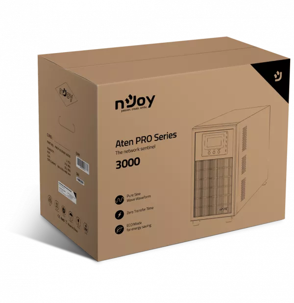 Onduleur On-line nJoy Aten PRO 3000 - 2700 W / 3000VA - 4 prises FR (PWUP-OL300AP-AZ)