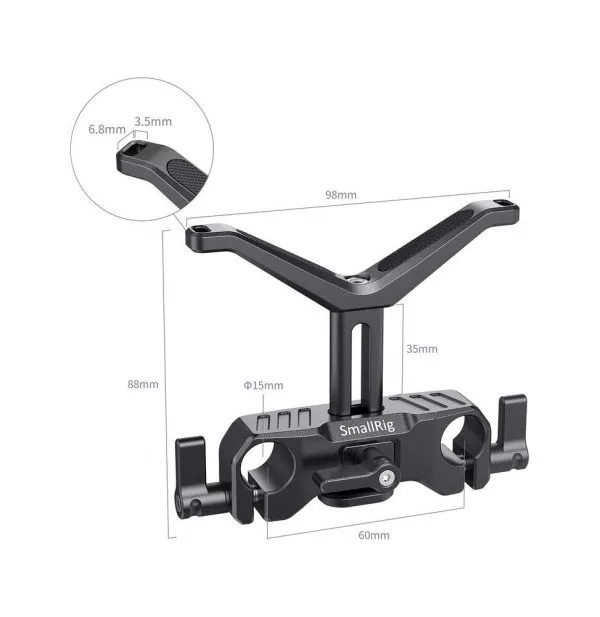 Support d'objectif universel SmallRig BSL2680 15 mm LWS avec réglage vertical de 1,4" (6972070629075)