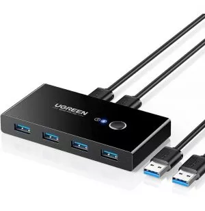 Switch USB 3.0 Ugreen 4 Ports pour 2 PC (30768)