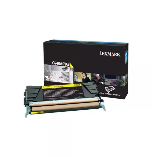 Toner Jaune 7000 pages Lexmark C746, C748 Return Program (C746A1YG)