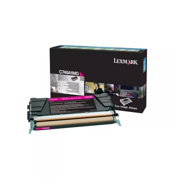 Toner Magenta 7000 pages Lexmark C746, C748 Return Program (C746A1MG)