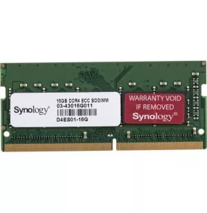 Barrette mémoire Synology SODIMM 16GB SODIMM DDR4 ECC pour Serveur Nas (D4ES01-16G)
